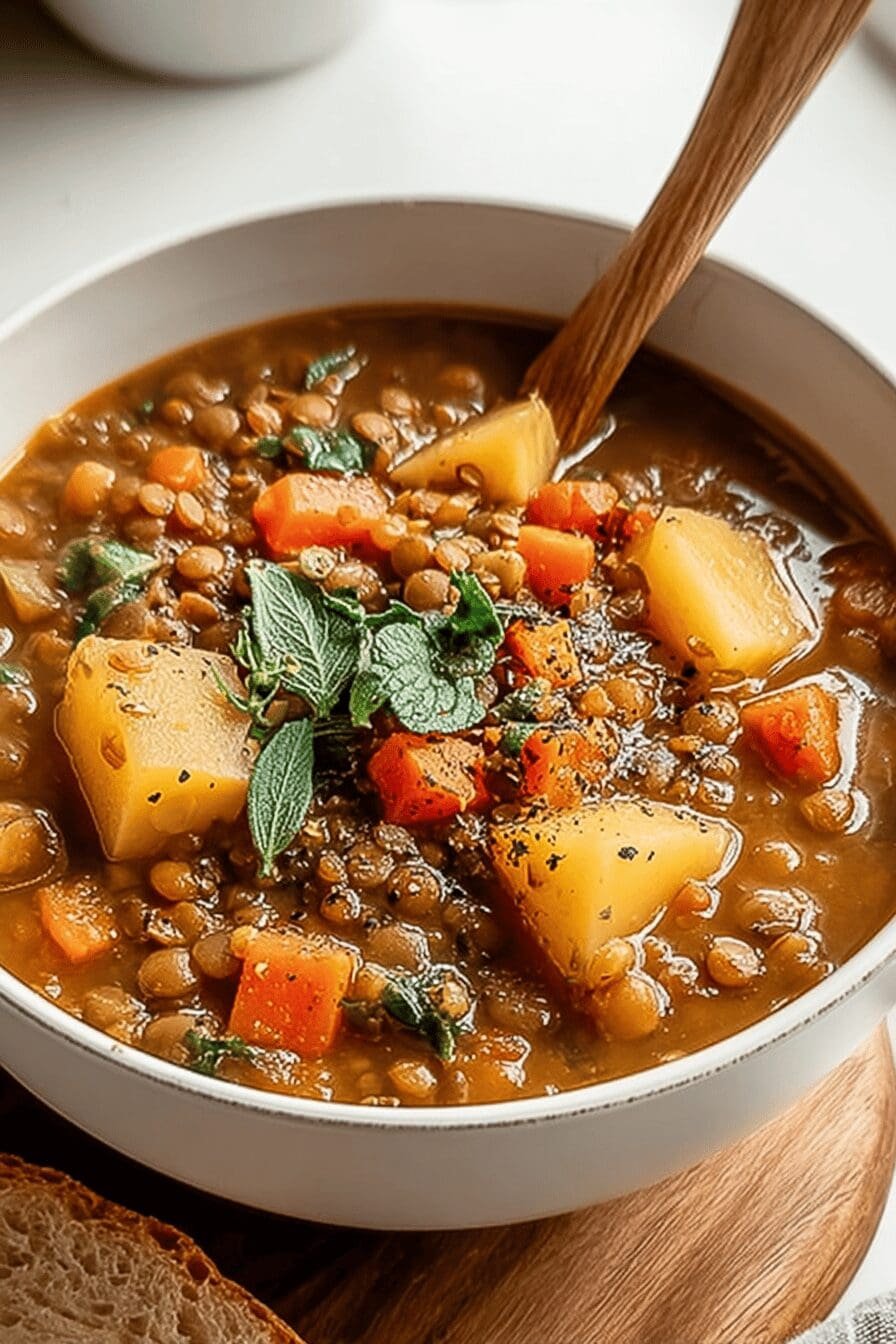 Hearty Lentil Potato Soup