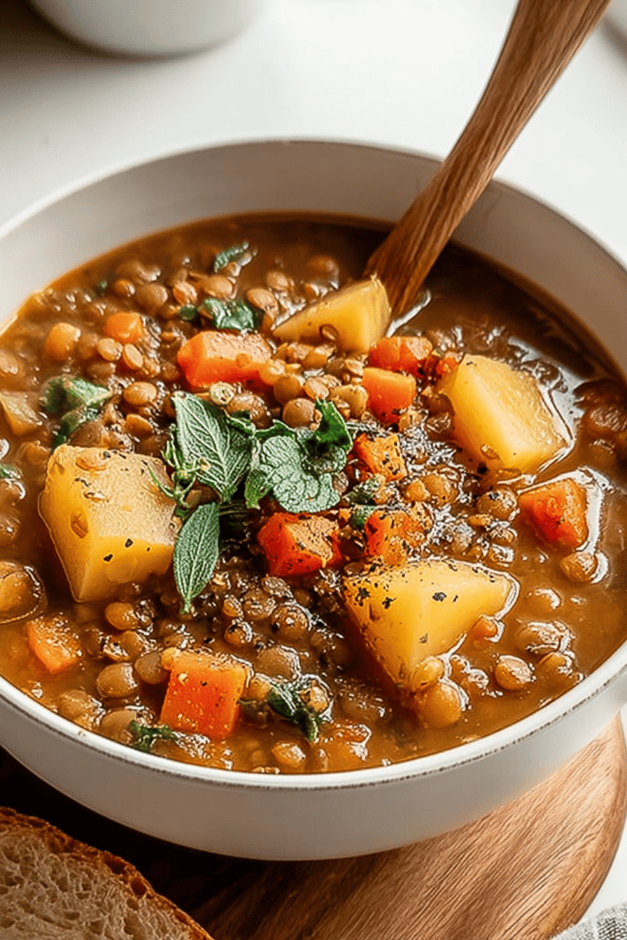 Hearty Lentil Potato Soup