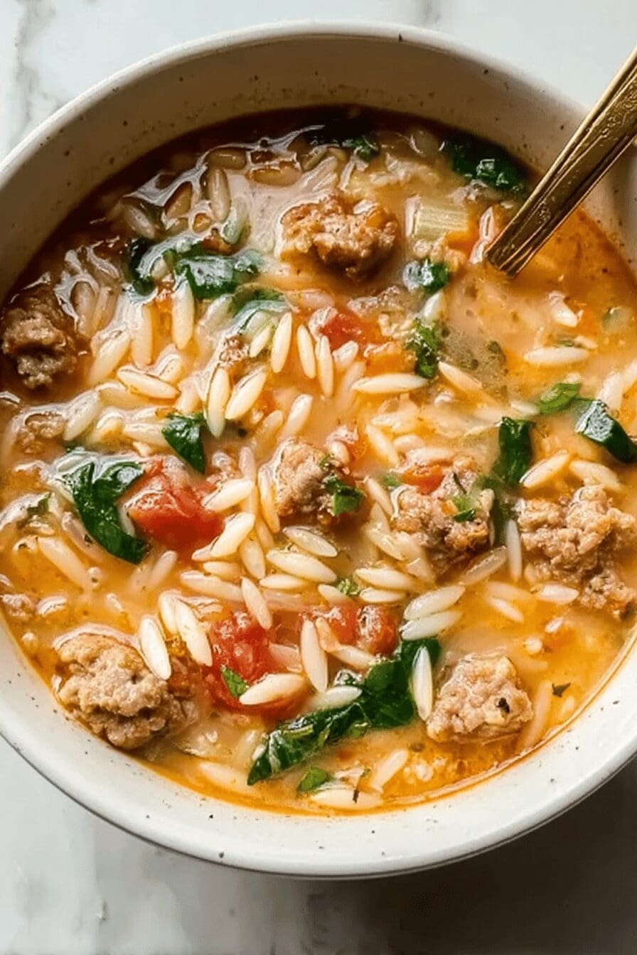 Italian Sausage Orzo Soup