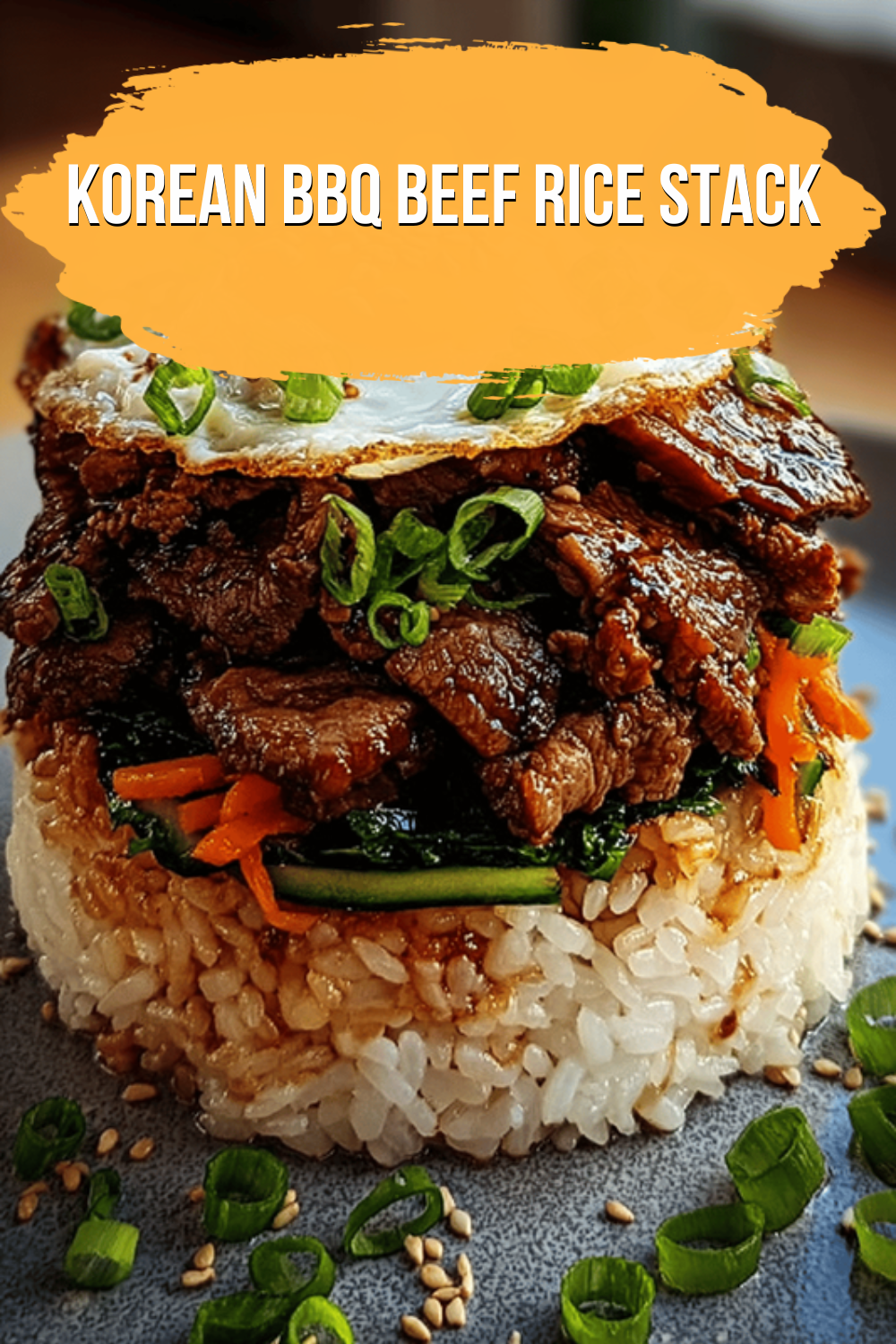 Korean Bbq Beef Rice Stack