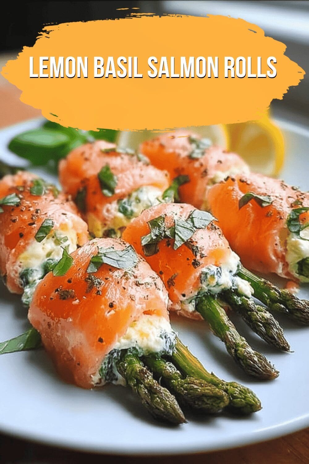 Lemon Basil Salmon Rolls