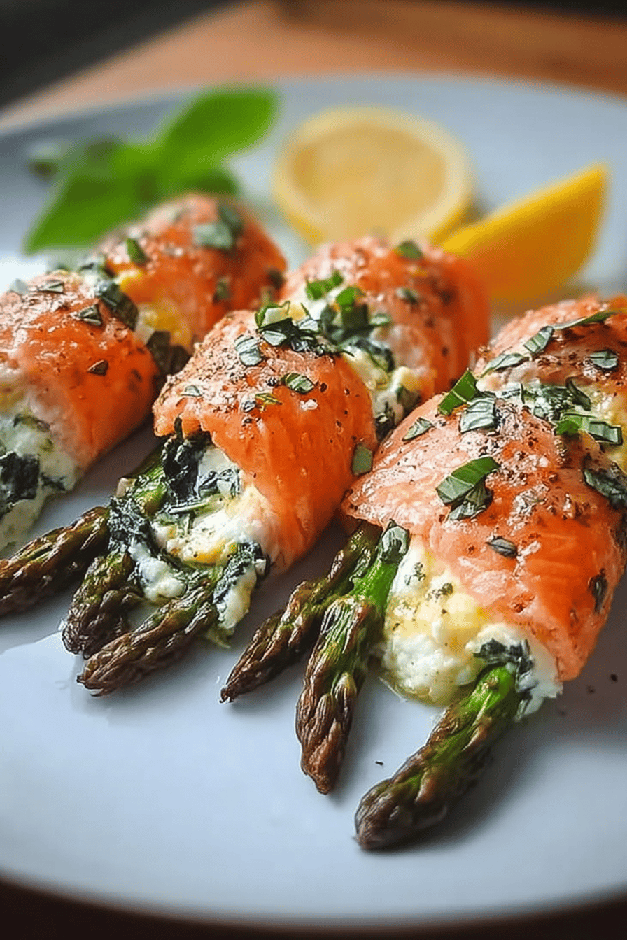 Lemon Basil Salmon Rolls