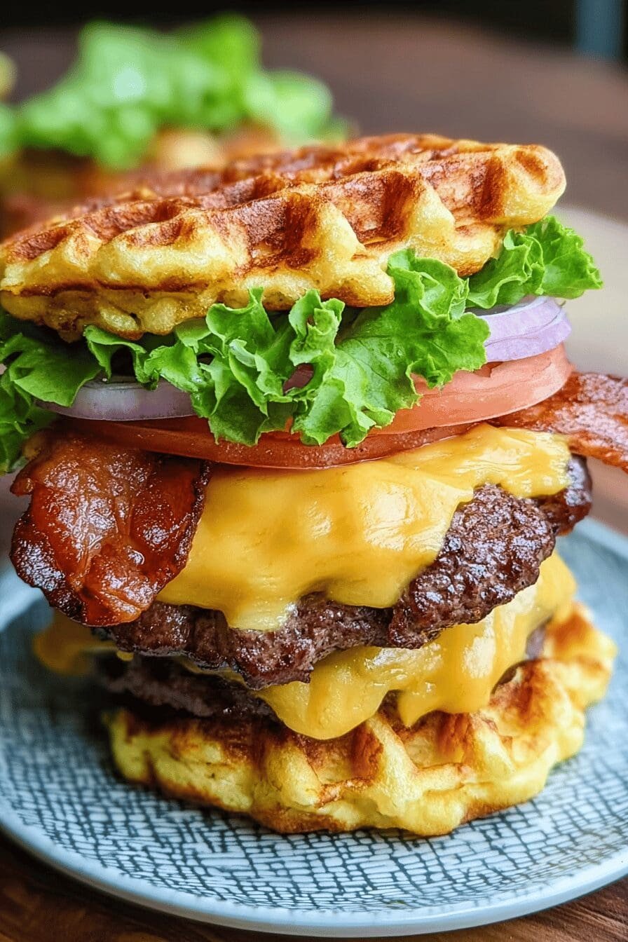 Low Carb Bacon Cheeseburger