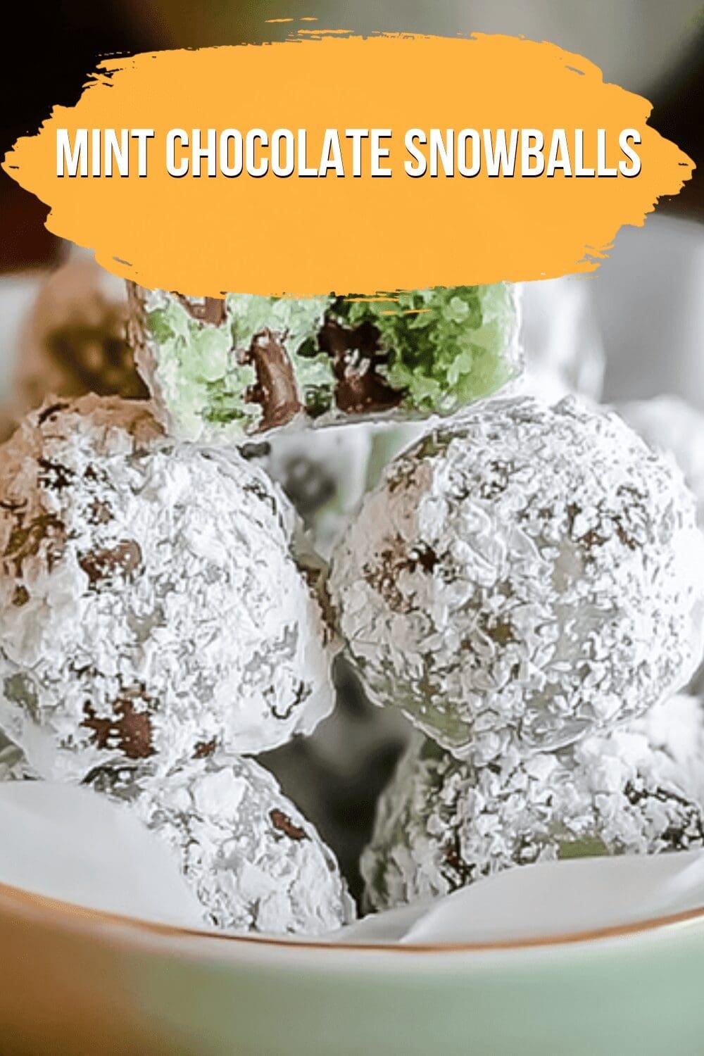 Mint Chocolate Snowballs