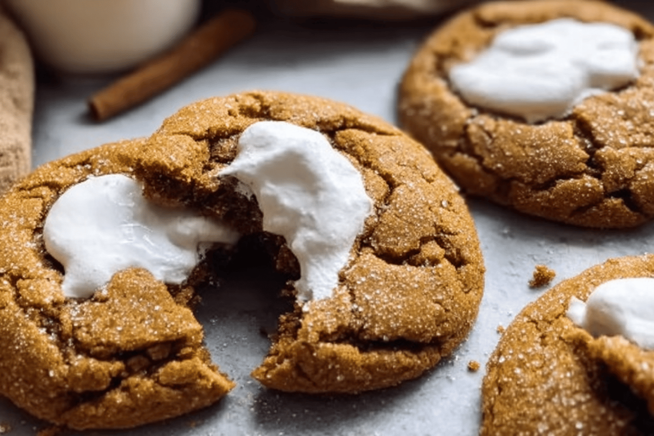Molasses Marshmallow Cookies