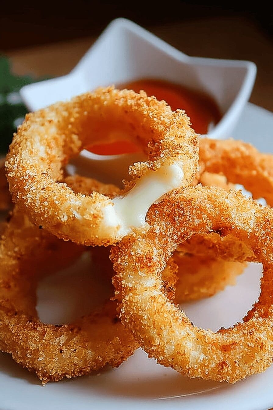 Mozzarella Stick Onion Rings