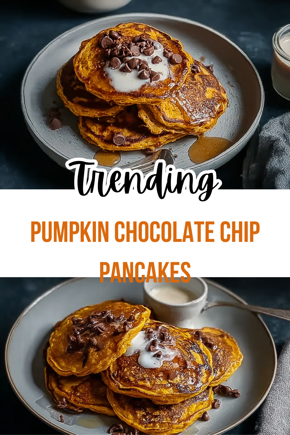 Pumpkin Chocolate Chip Pancakes