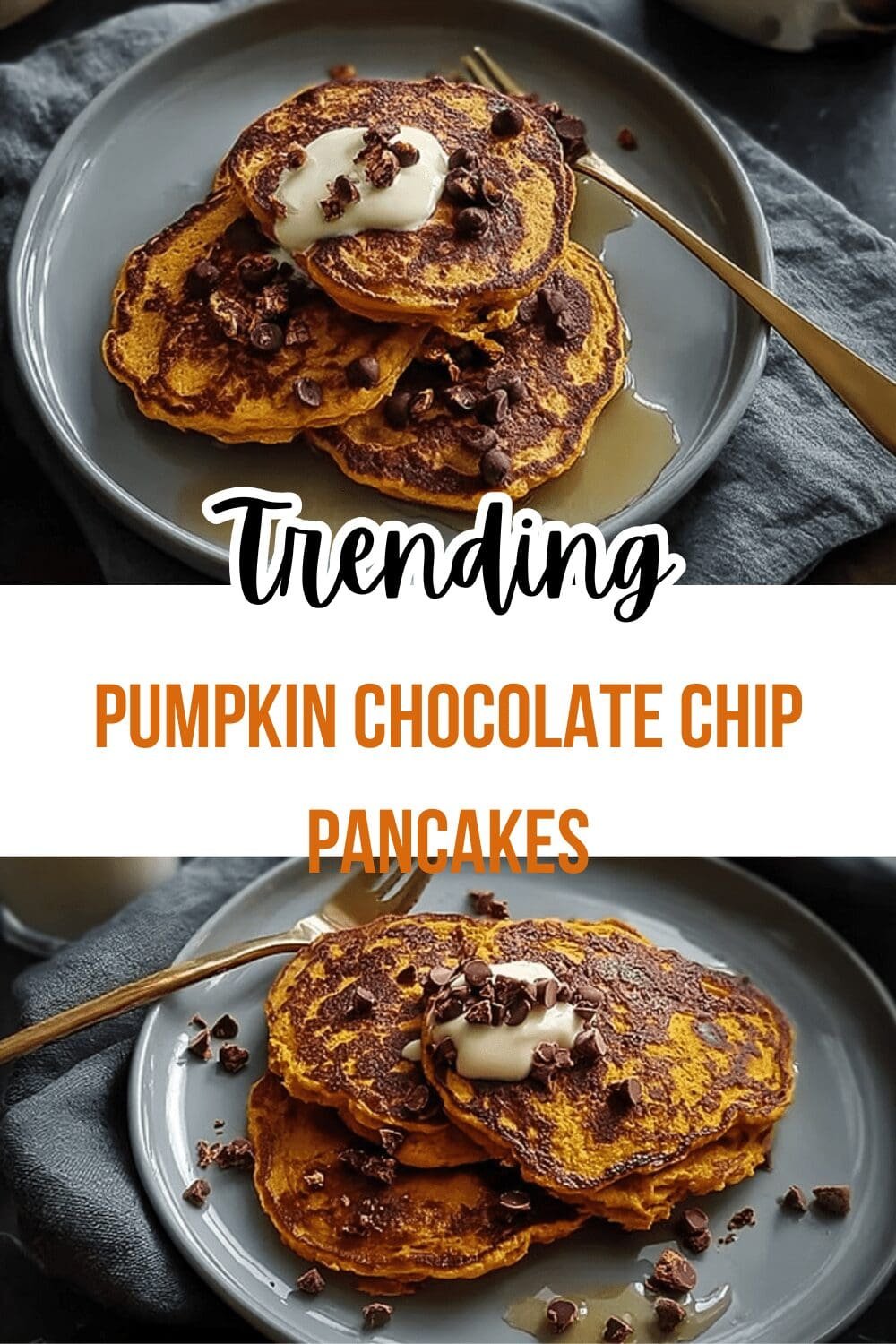 Pumpkin Chocolate Chip Pancakes