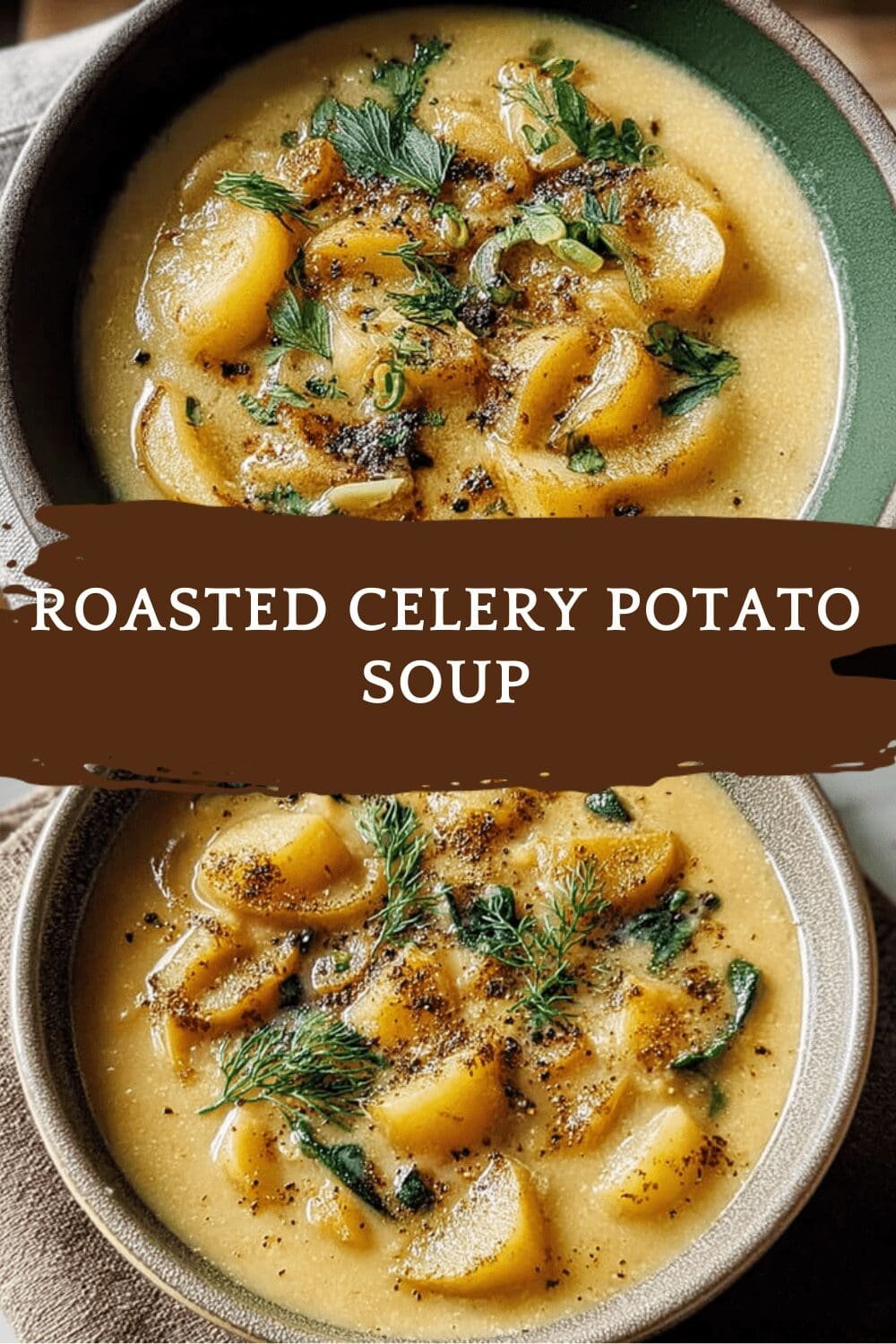 Roasted Celery Potato Soup