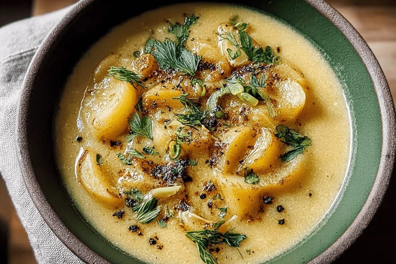 Roasted Celery Potato Soup