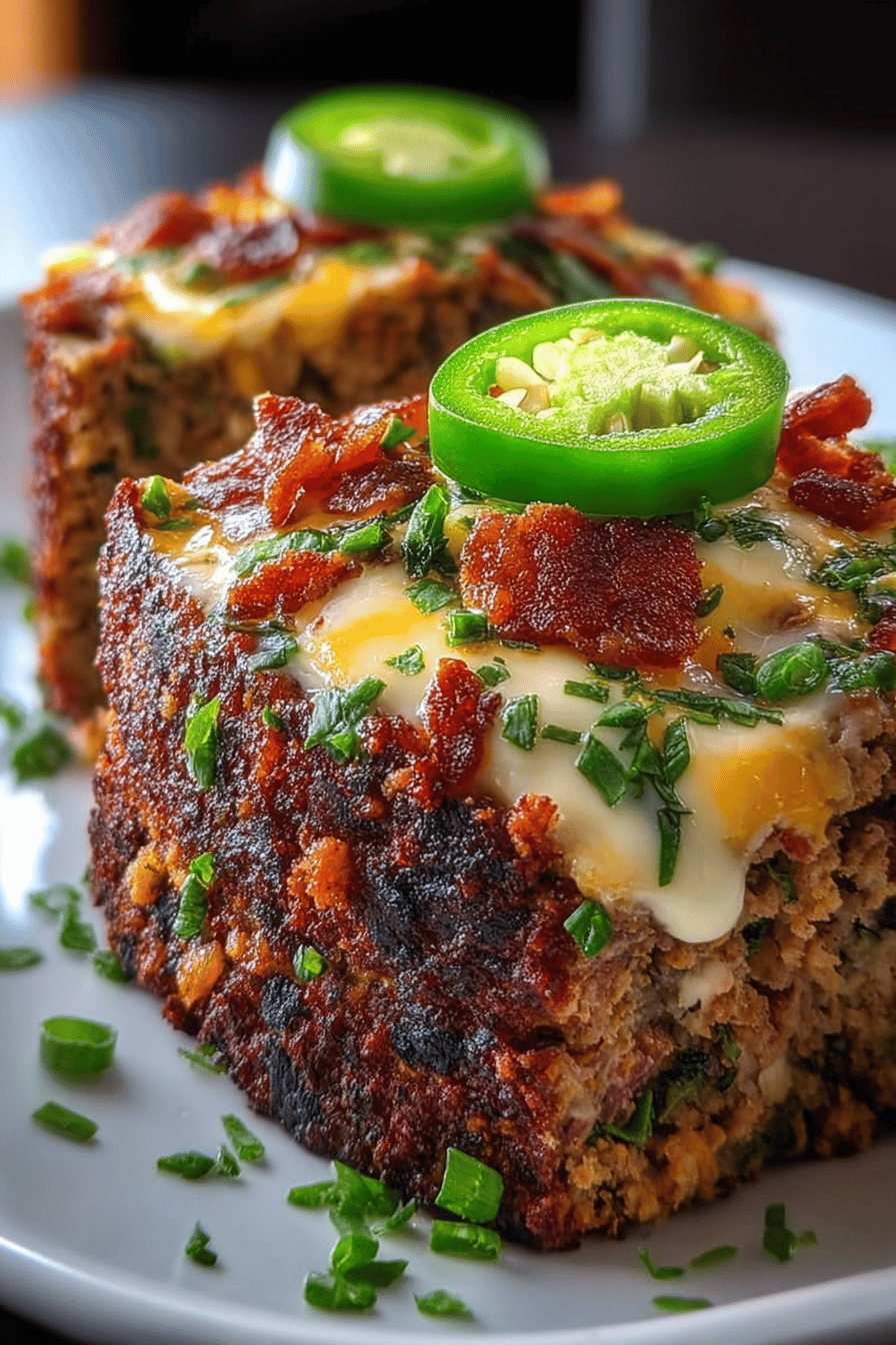 Smoky Jalapeno Popper Meatloaf