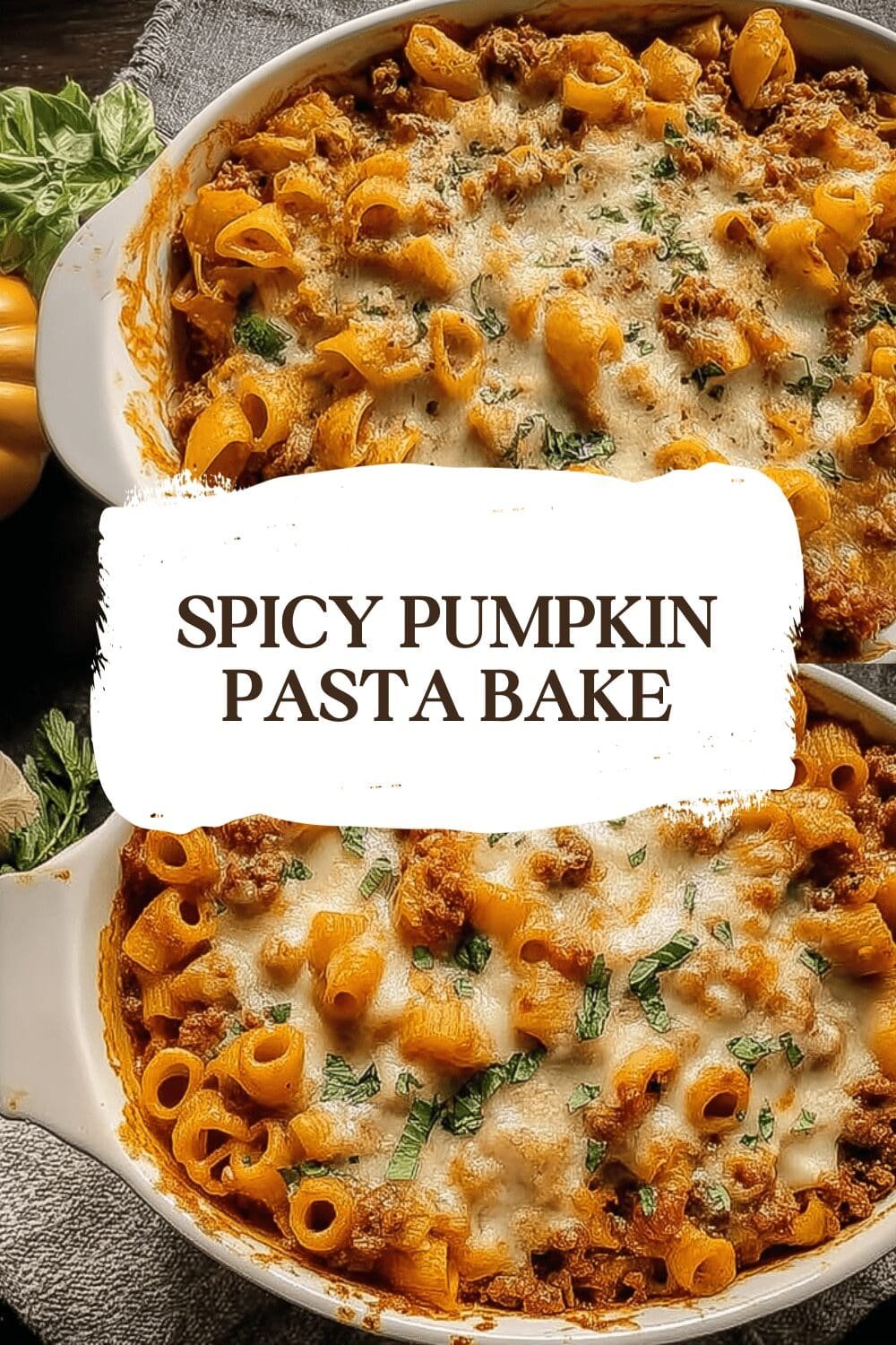 Spicy Pumpkin Pasta Bake