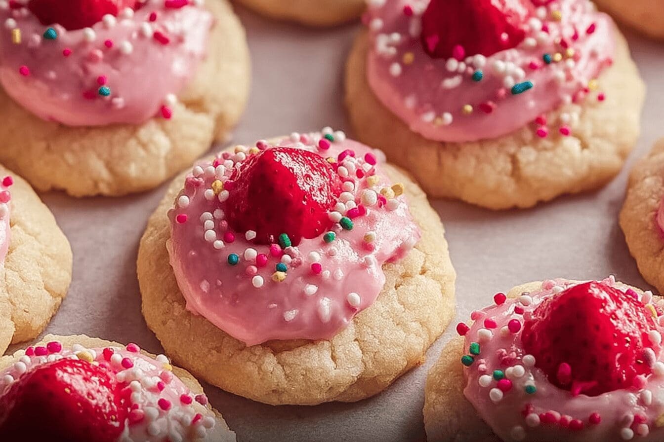 Strawberry Kiss Cookies