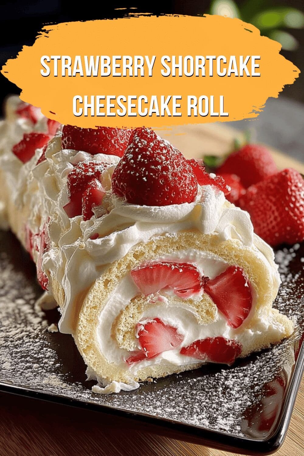 Strawberry Shortcake Cheesecake Roll
