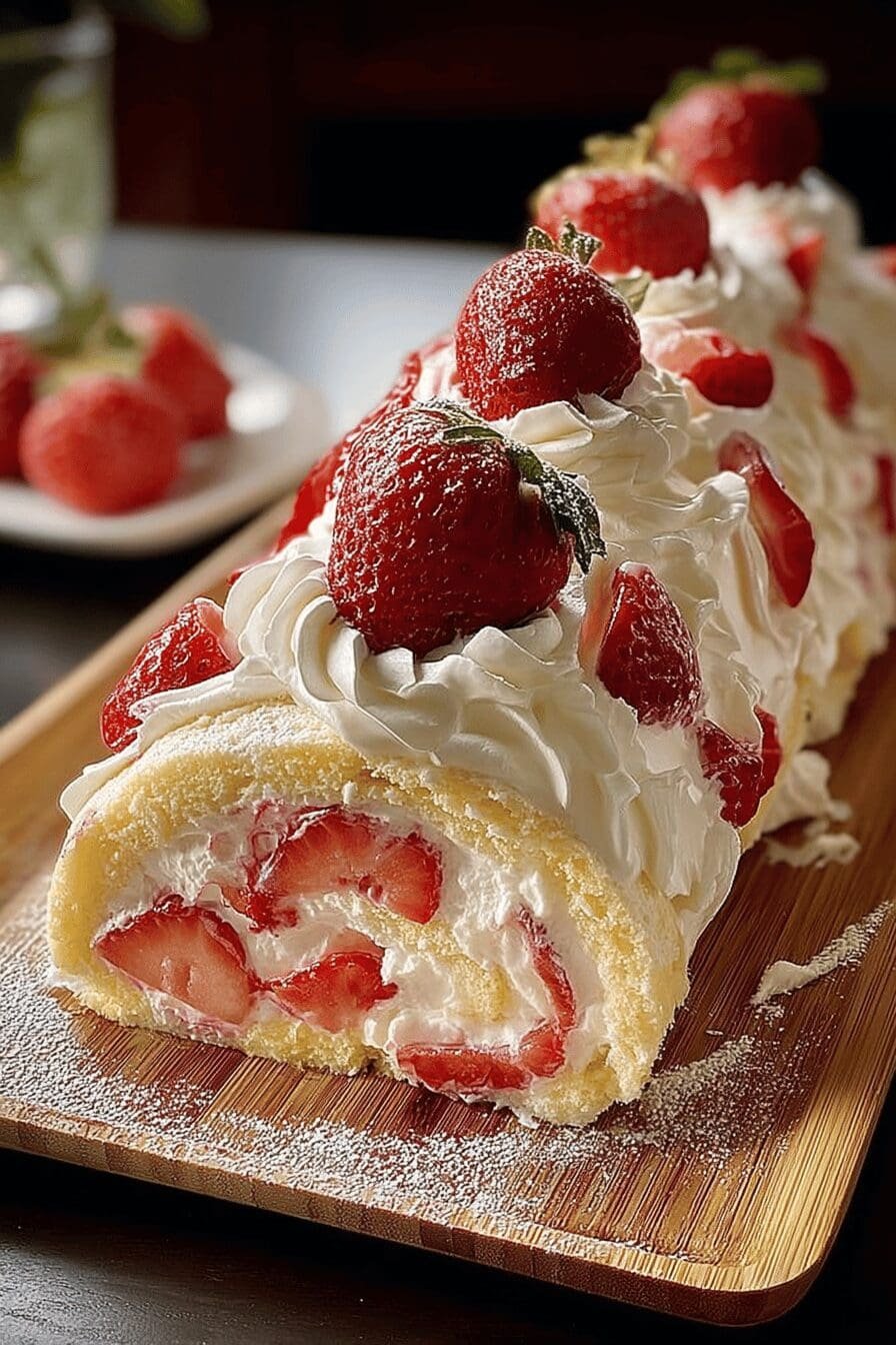 Strawberry Shortcake Cheesecake Roll