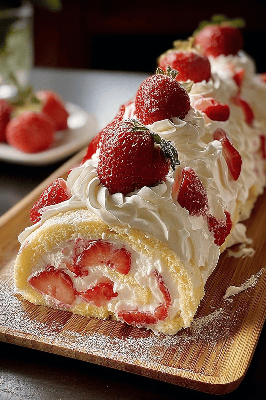 Strawberry Shortcake Cheesecake Roll