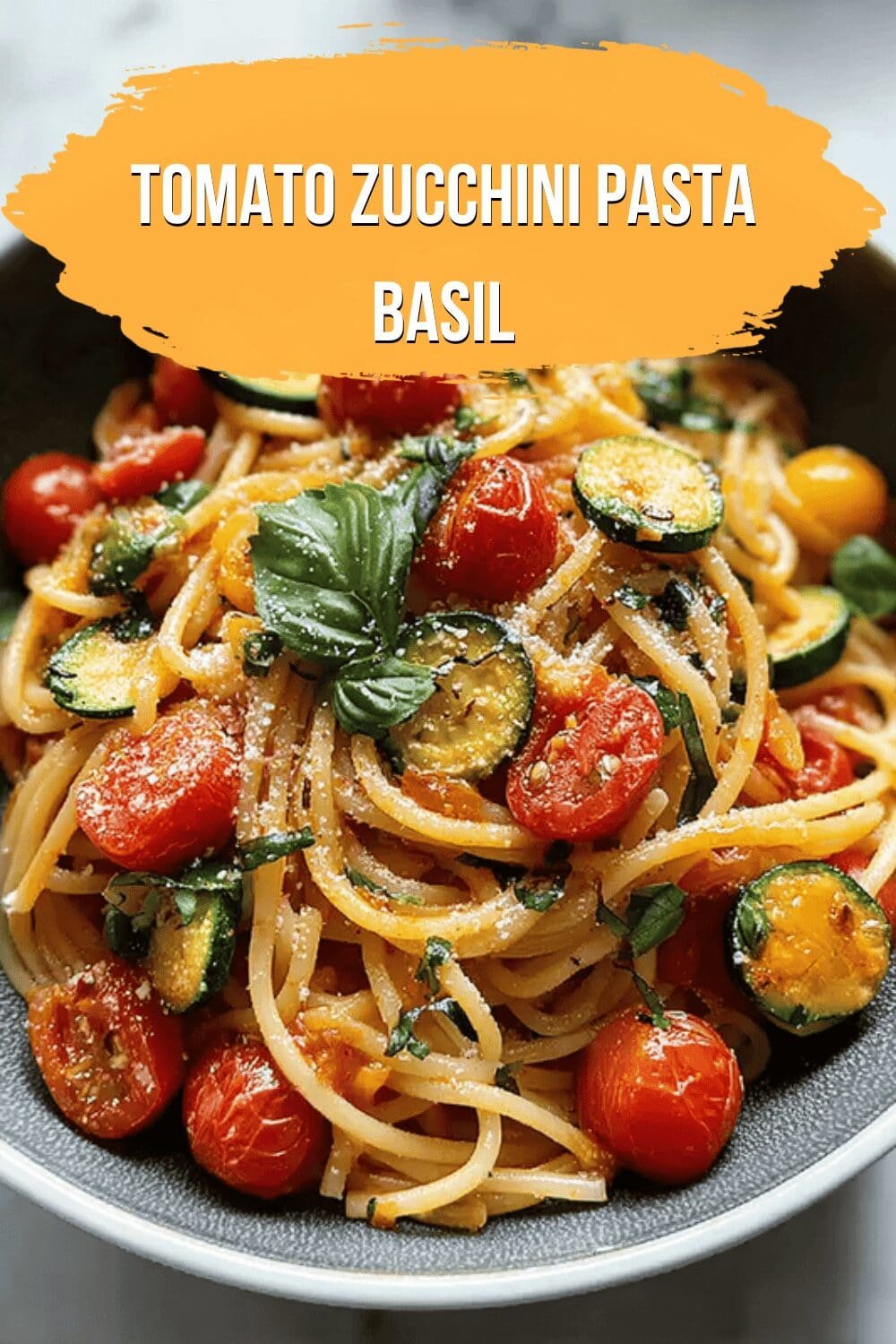 Tomato Zucchini Pasta Basil