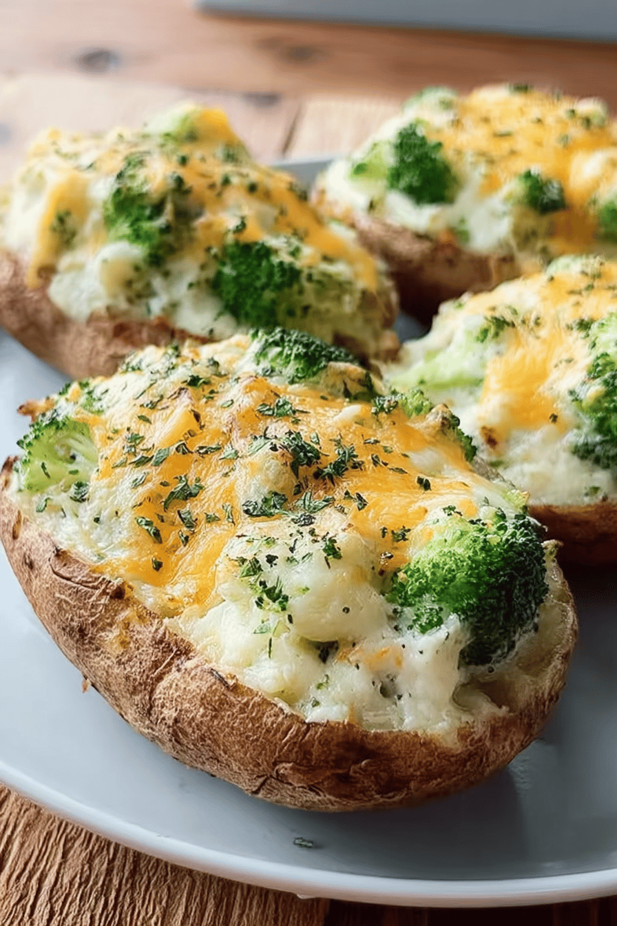 Twice Baked Cheesy Broccoli