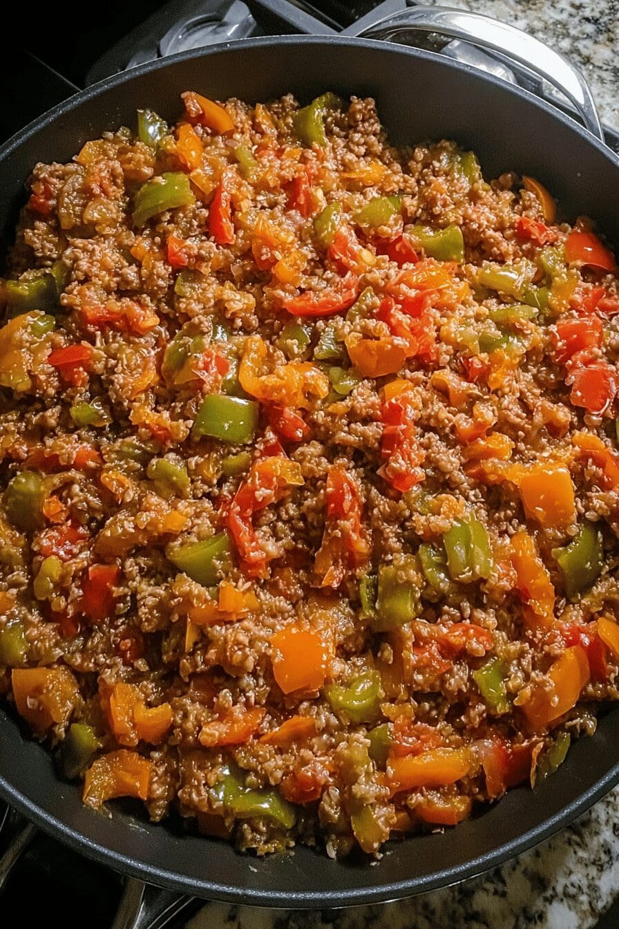 Unstuffed Pepper Skillet