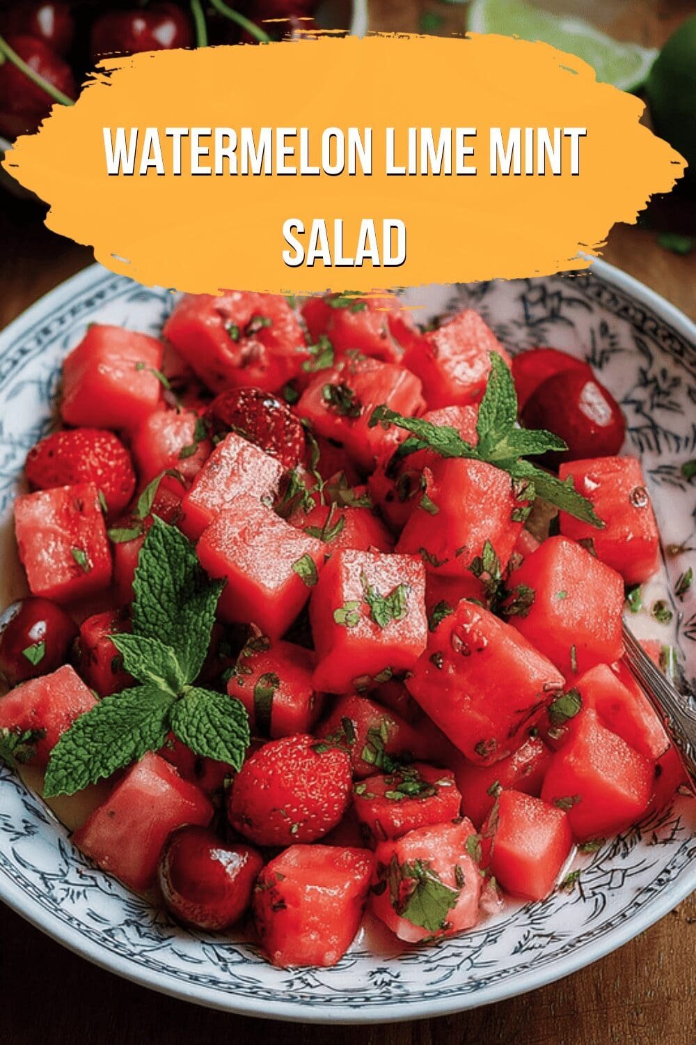 Watermelon Lime Mint Salad