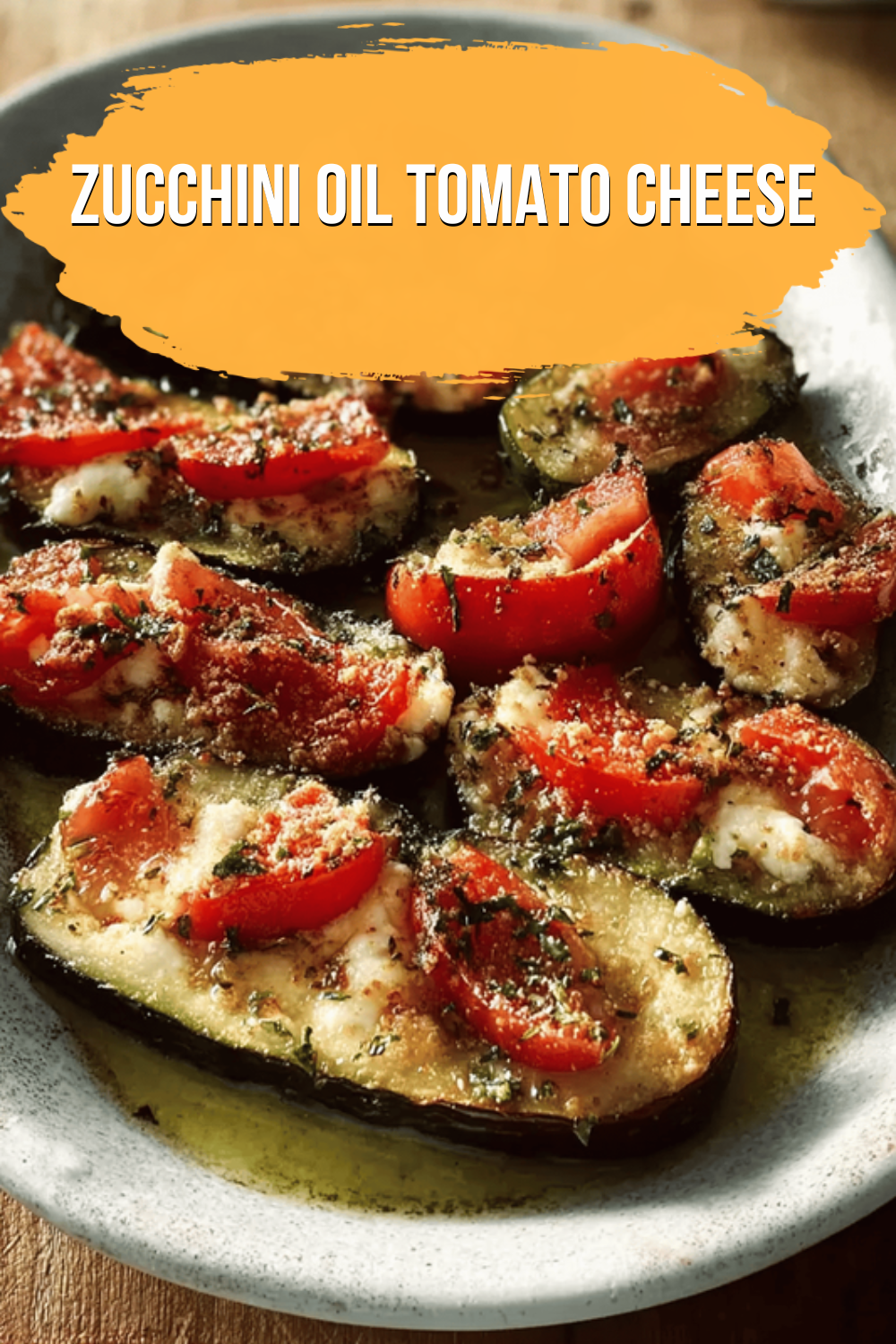 Zucchini Oil Tomato Cheese