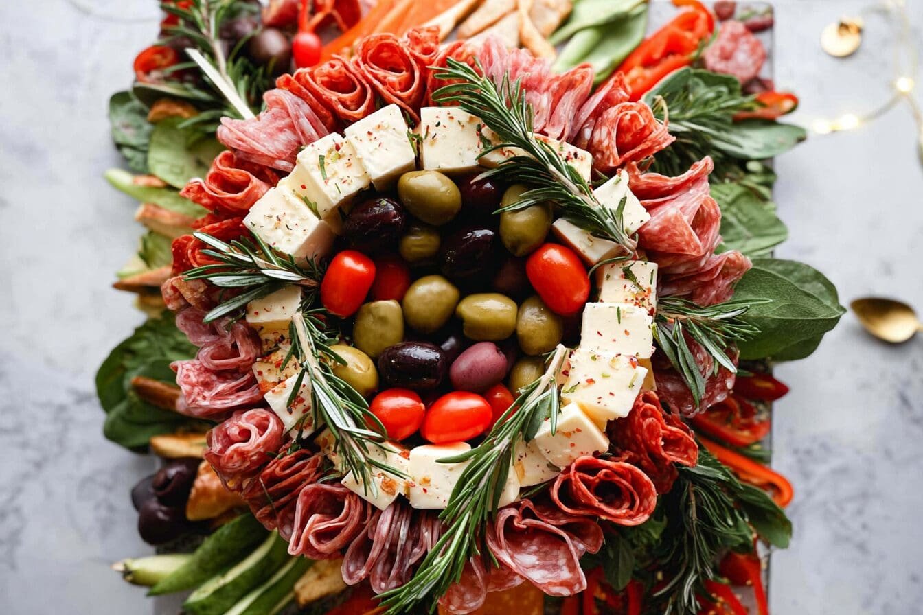 Antipasto Charcuterie Wreath