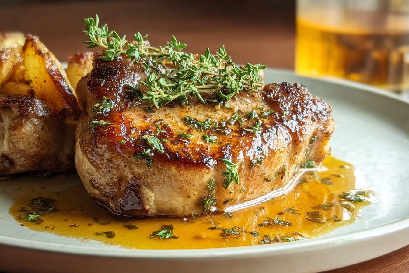 Apple Stuffed Pork Chops