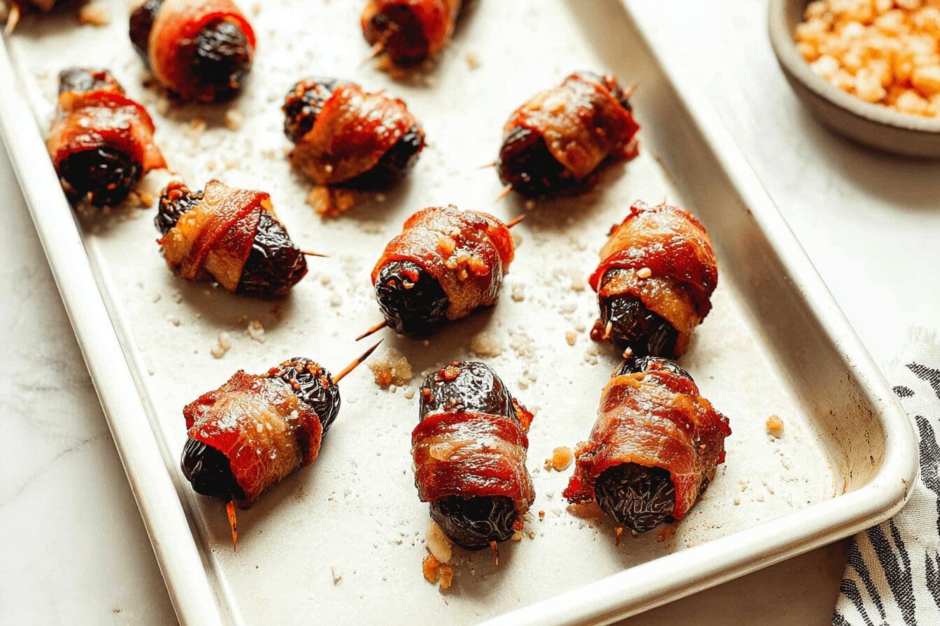 Blue Cheese Stuffed Bacon Wrapped Dates