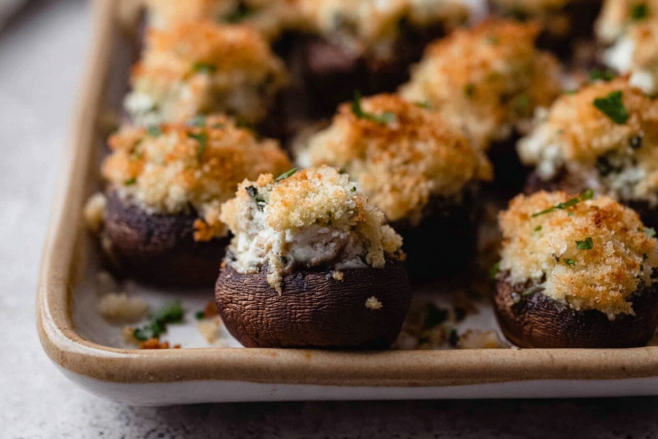 Boursin Stuffed Mushrooms