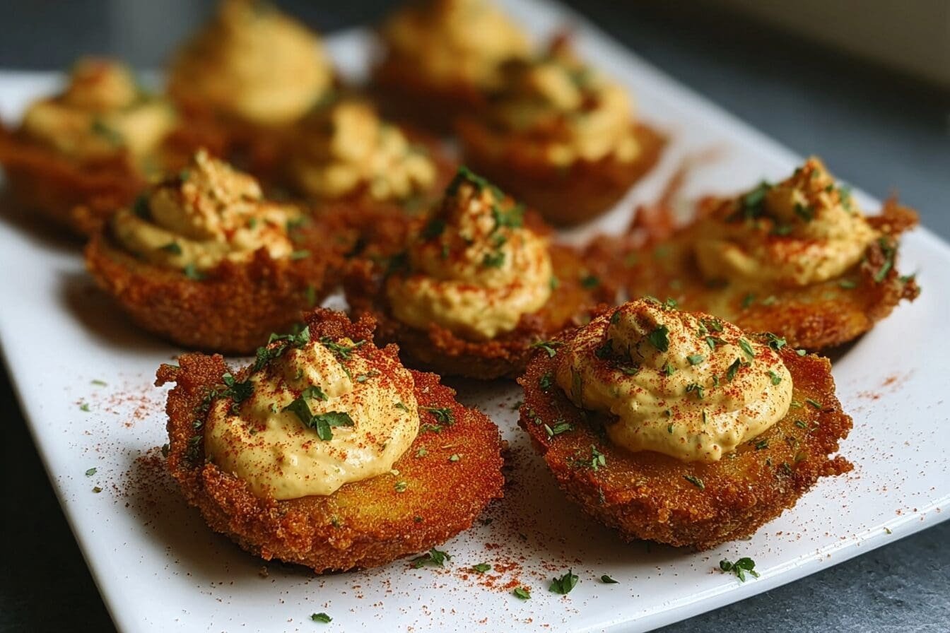 Cajun Style Fried Deviled Eggs