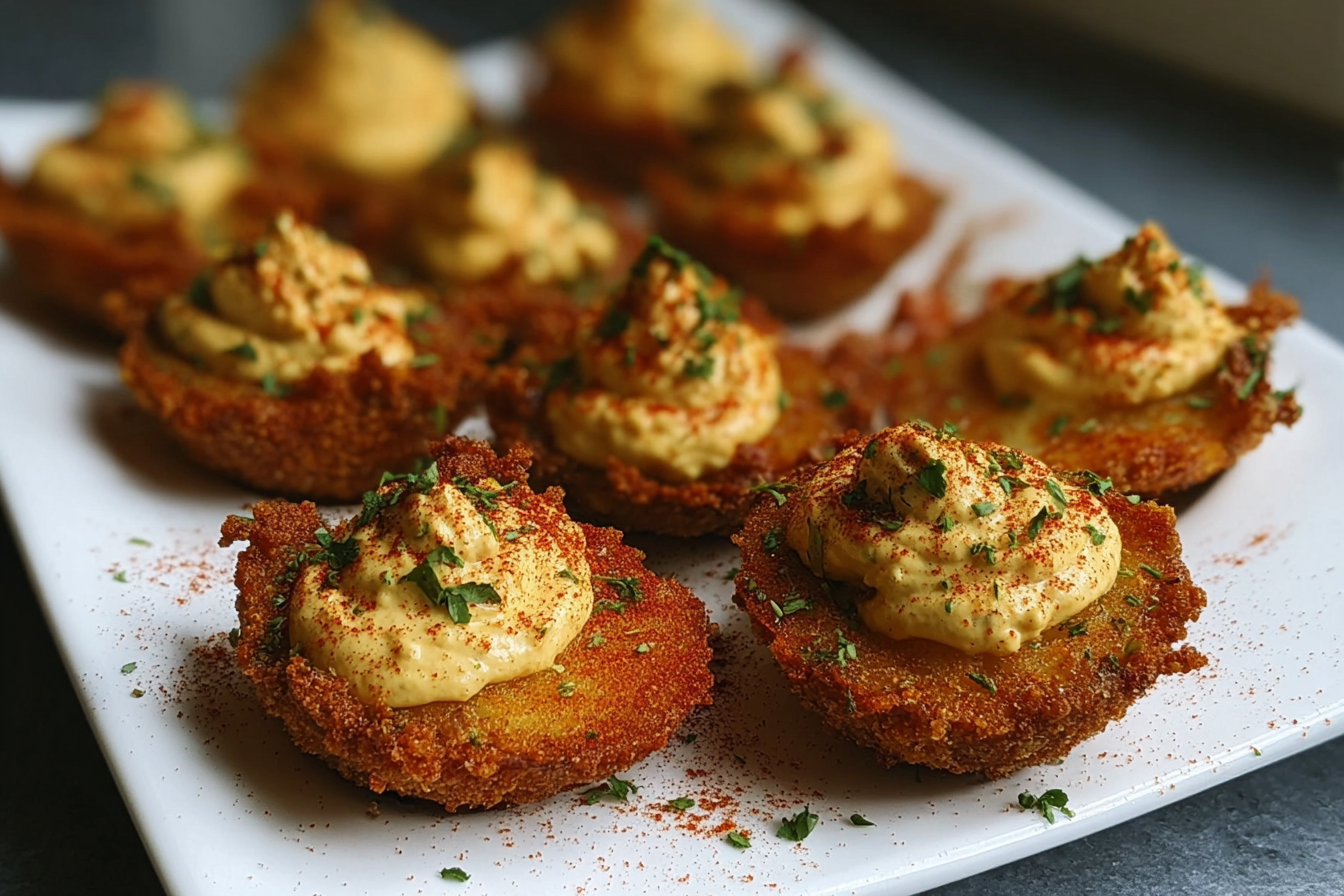 Cajun Style Fried Deviled Eggs