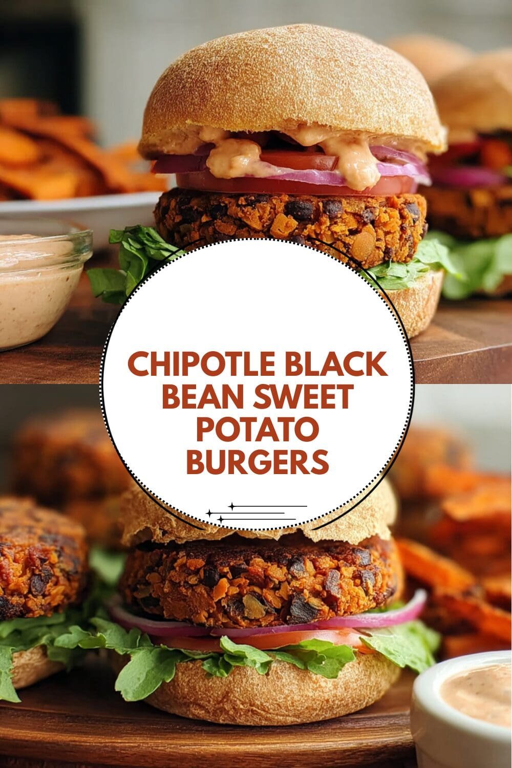 Chipotle Black Bean Sweet Potato Burgers
