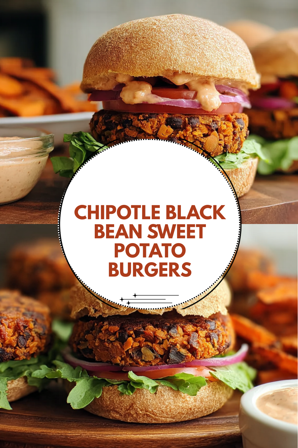 Chipotle Black Bean Sweet Potato Burgers