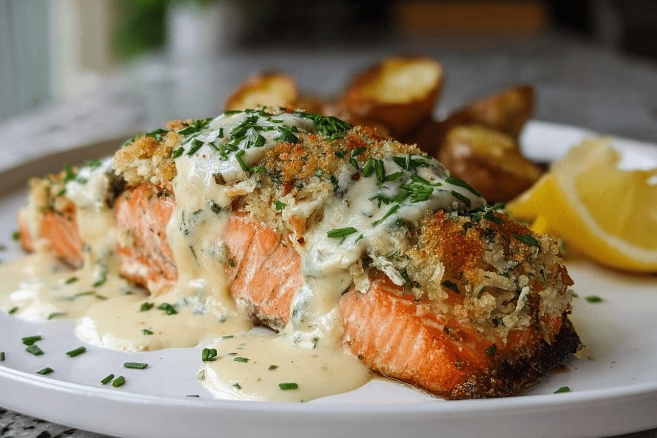 Crab Stuffed Salmon