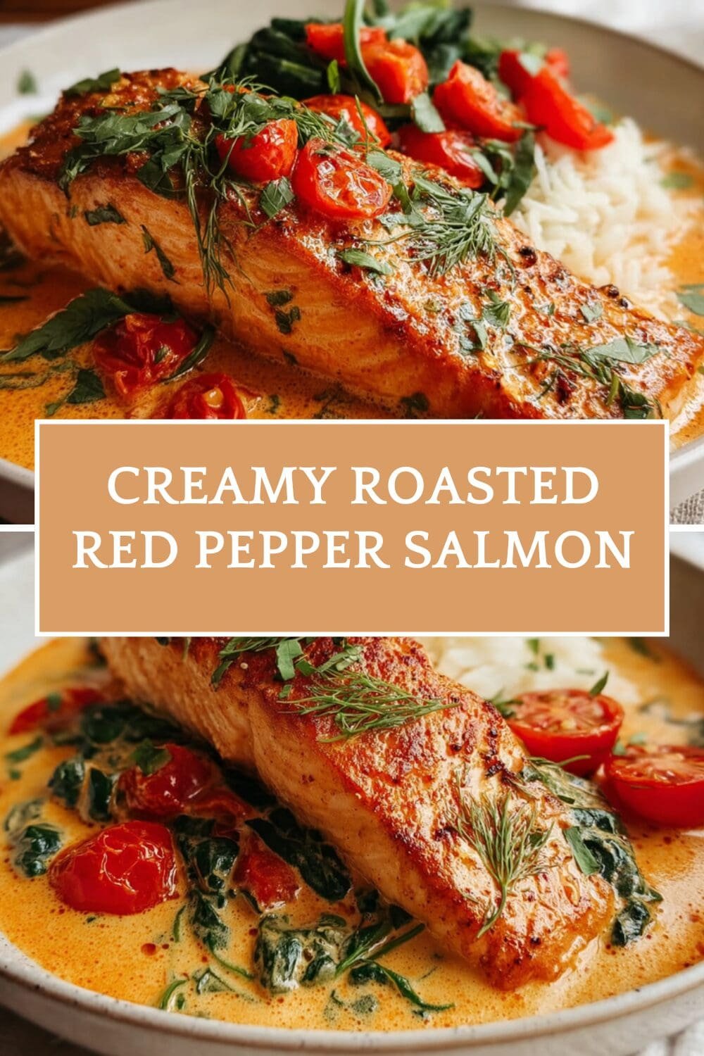 Creamy Roasted Red Pepper Salmon