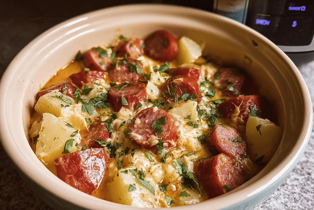 Crockpot Cheesy Kielbasa Dinner Recipe 48.png