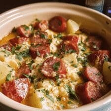 Crockpot Cheesy Kielbasa Dinner Recipe