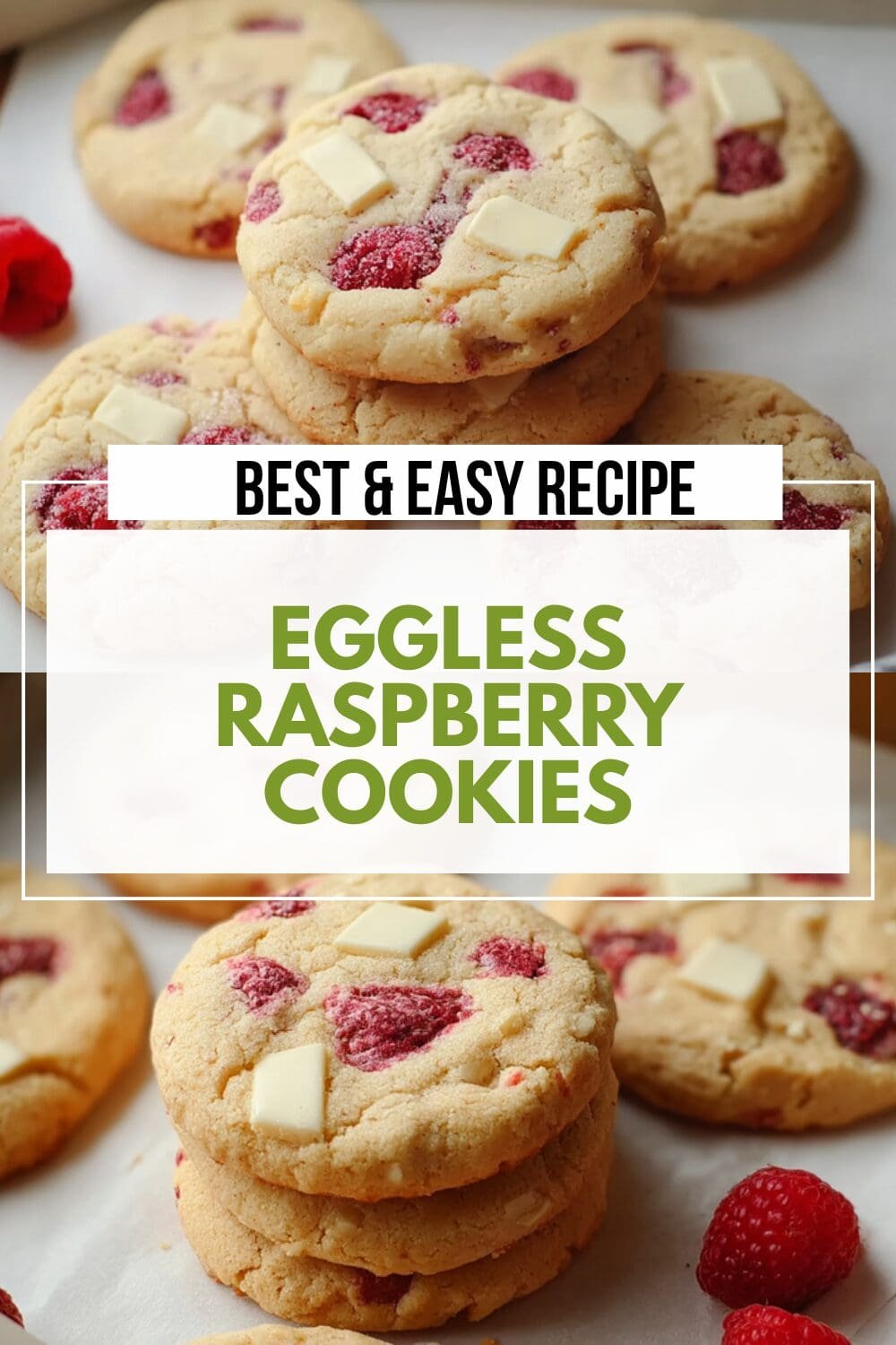 Eggless Raspberry Cookies