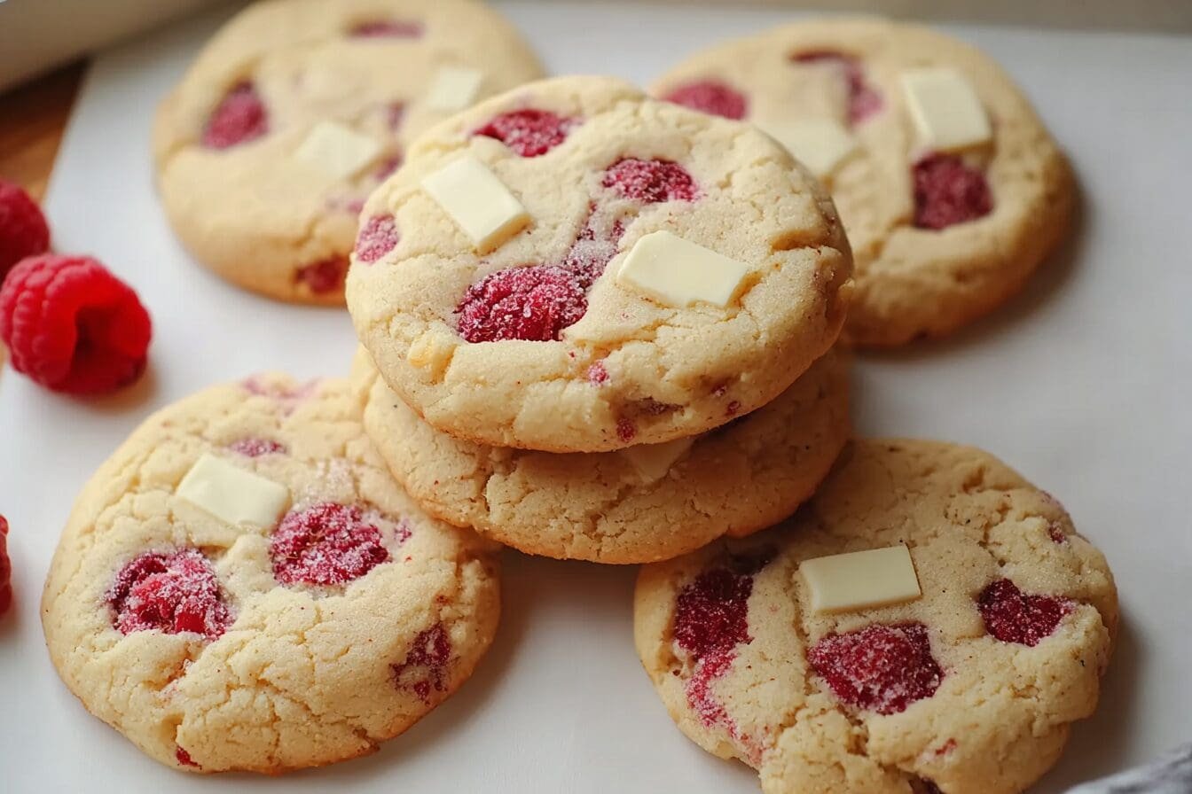 Eggless Raspberry Cookies