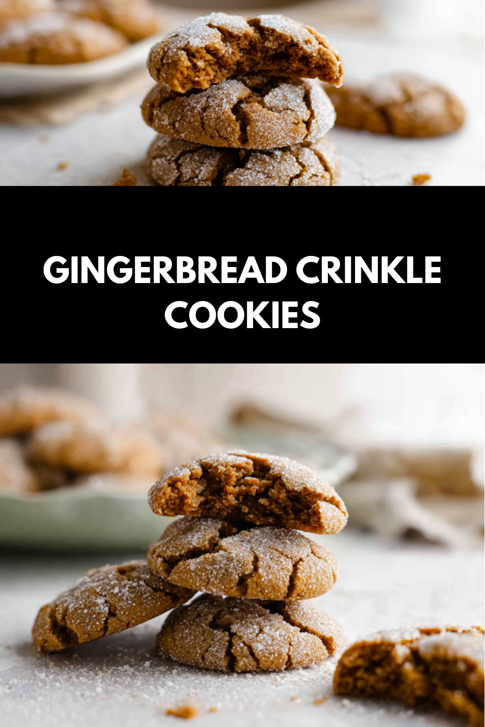 Gingerbread Crinkle Cookies