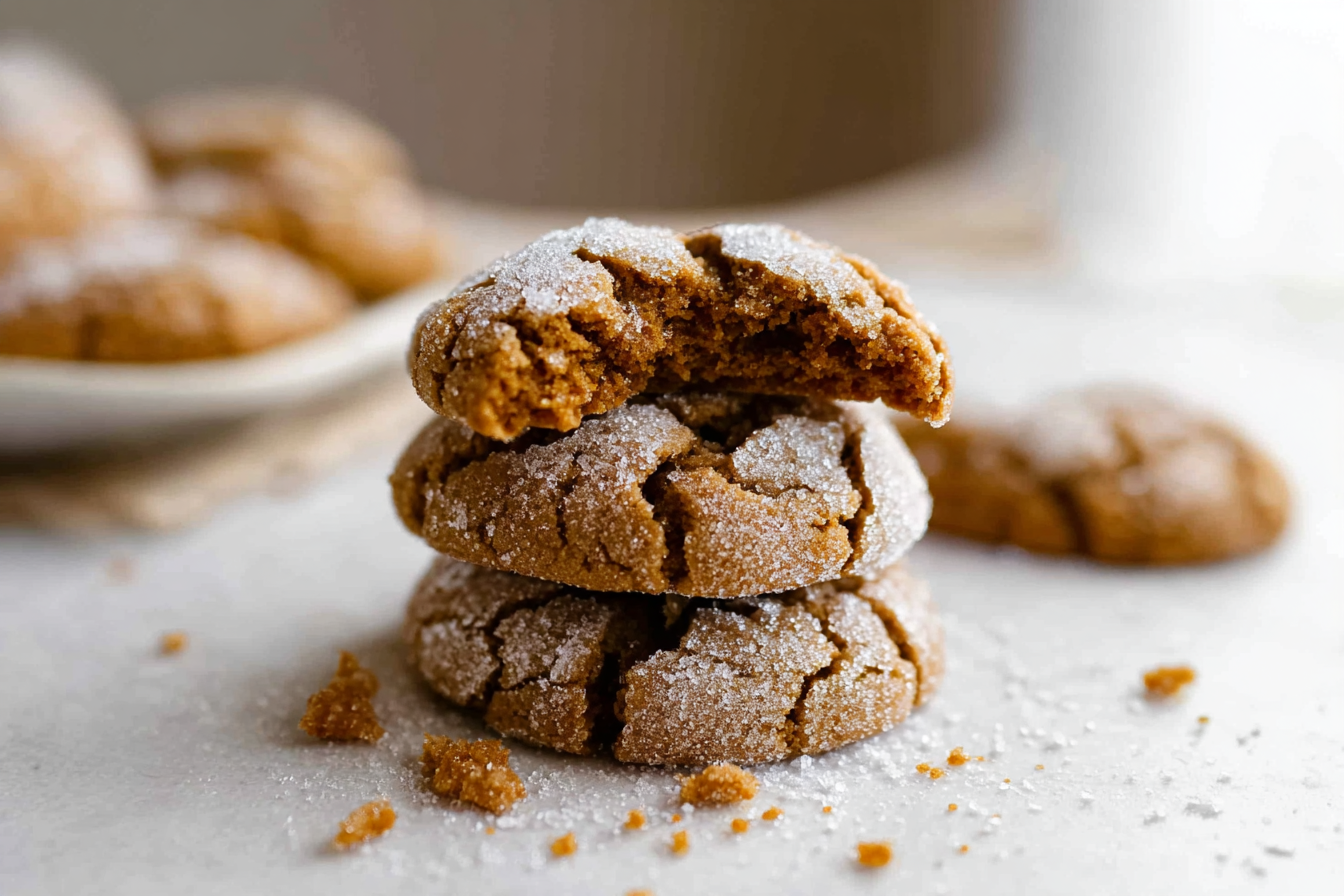Gingerbread Crinkle Cookies