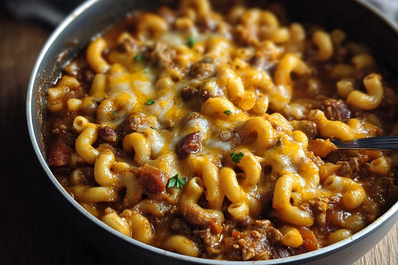 One Pot Chili Mac And Cheese