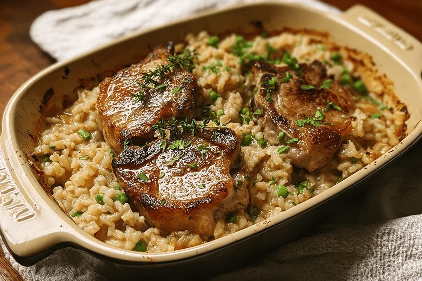 Pork Chops And Rice Casserole