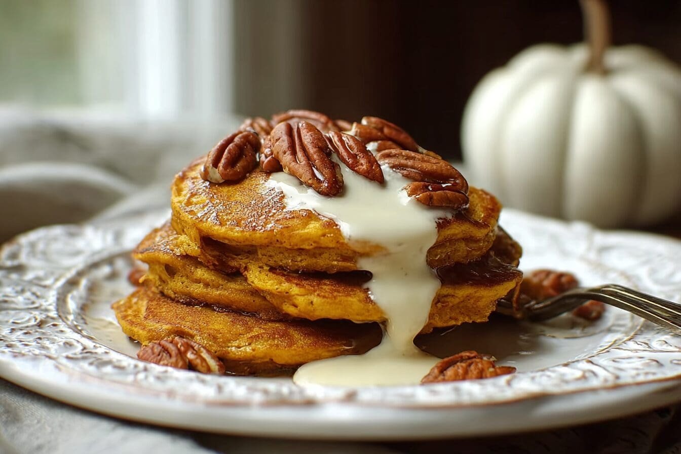 Pumpkin Cream Cheese Pancakes