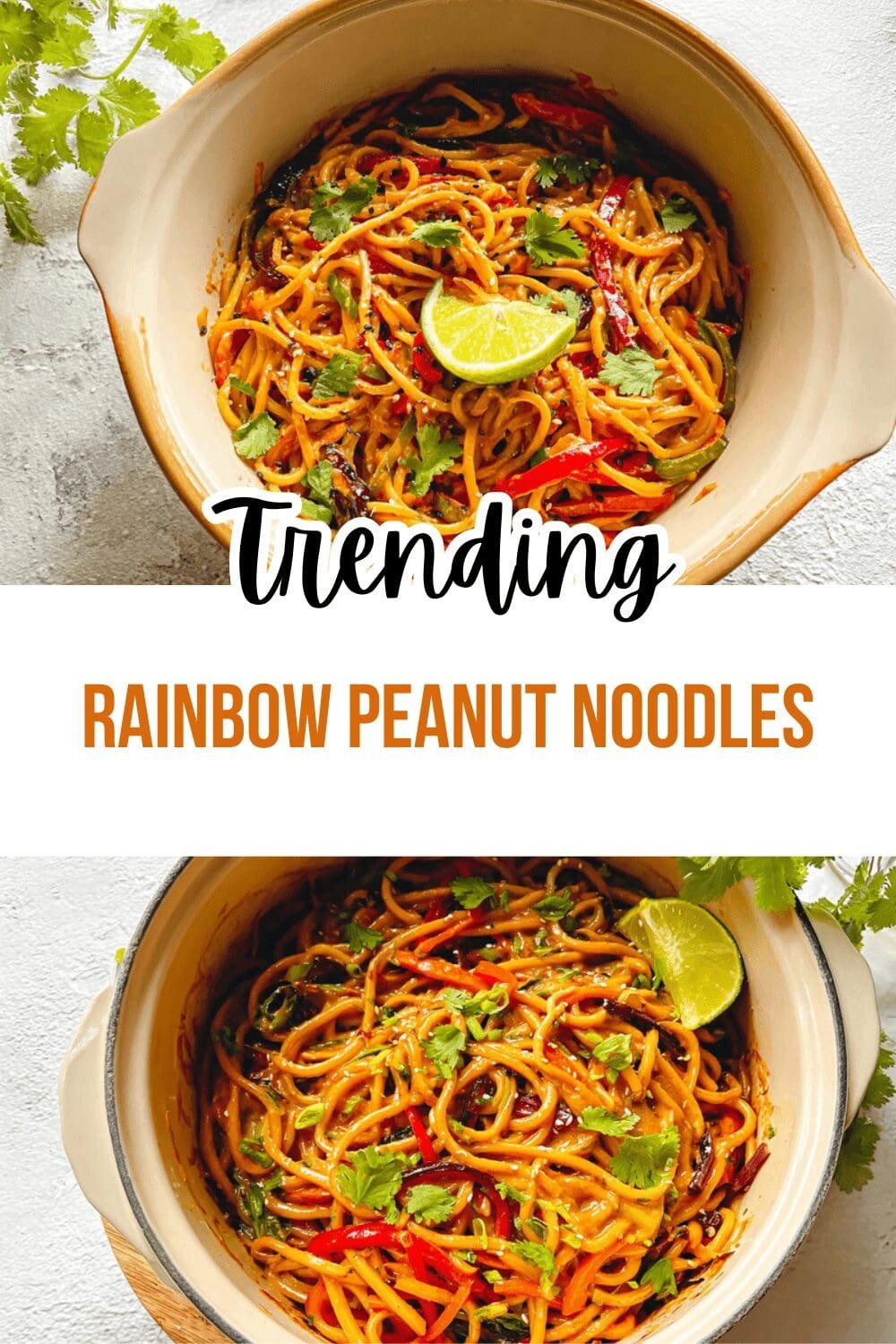 Rainbow Peanut Noodles