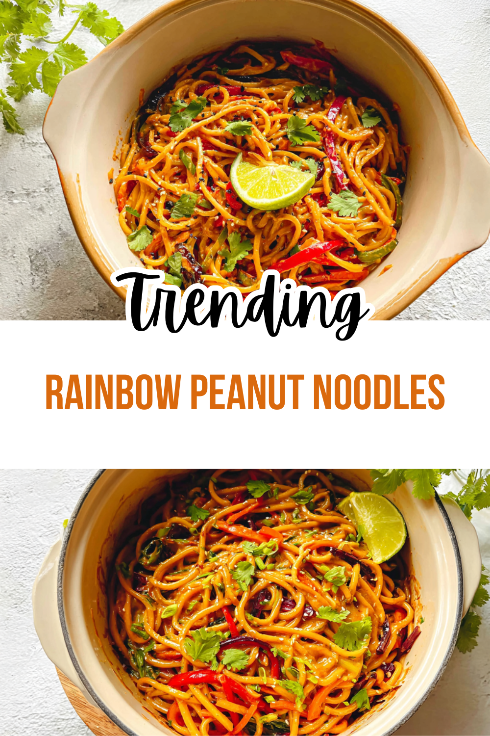 Rainbow Peanut Noodles