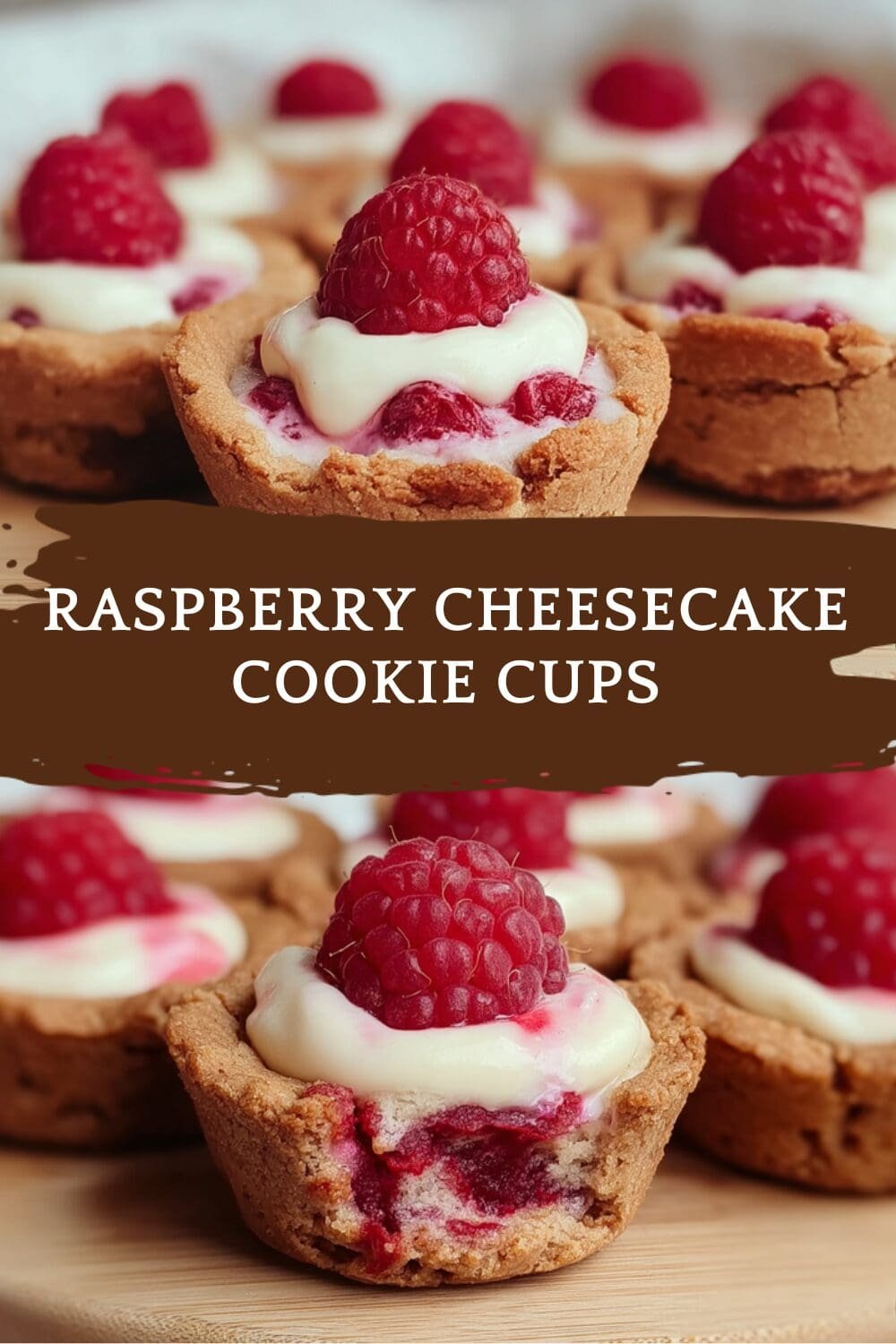 Raspberry Cheesecake Cookie Cups