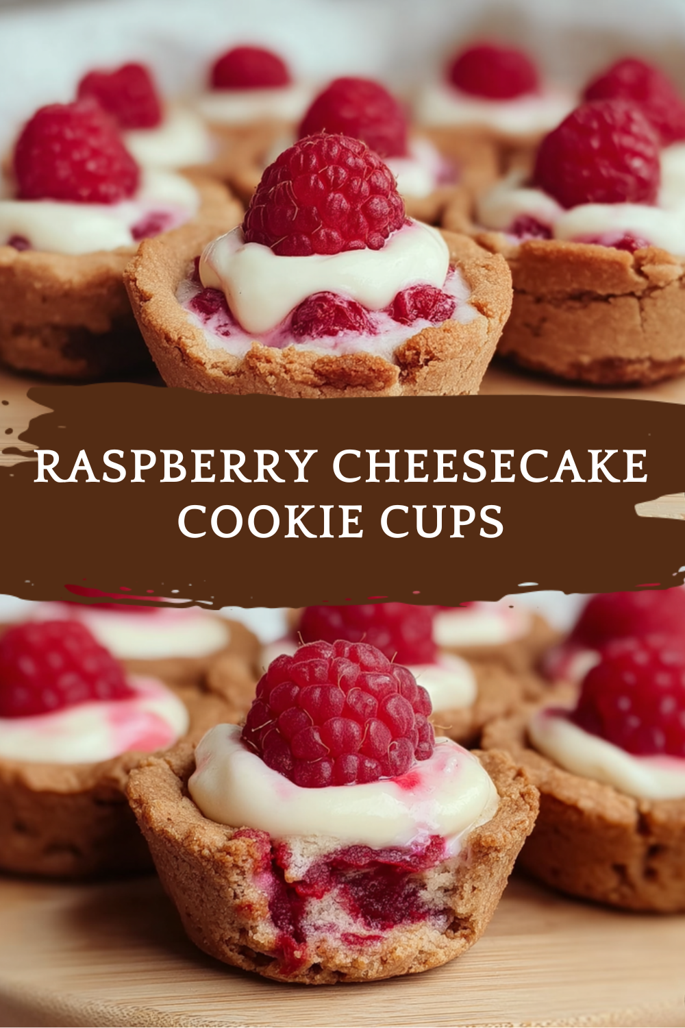 Raspberry Cheesecake Cookie Cups