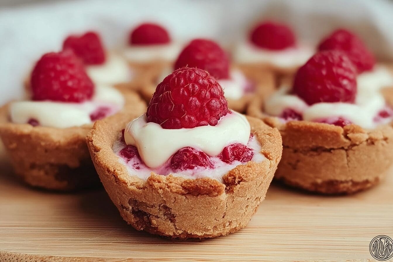 Raspberry Cheesecake Cookie Cups
