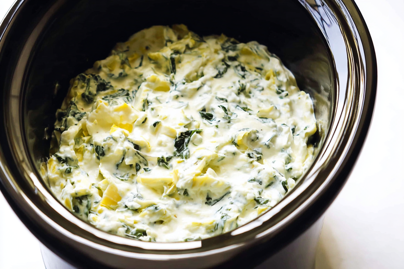 Slow Cooker Spinach Artichoke Dip